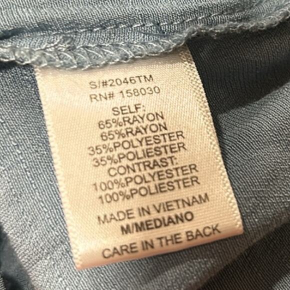 LOVE TREE paradise kimono / Duster / Beach Coverup in blue Size Medium - Picture 12 of 12